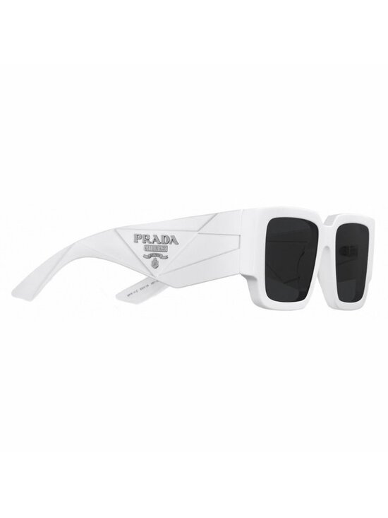 NEW PRADA Sunglasses White Silver Square 100% Authentic main image 7